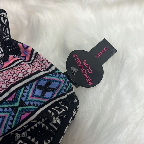 No Boundaries Retro One Piece Swimsuit  Removable Cup Swimwear D22 - Picture 5 of 6